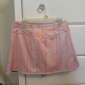 Y2K Reversible Striped Mini Skirt